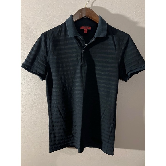 Burberry Black Polo Shirt with Textured Knit Design - Picture 1 of 5